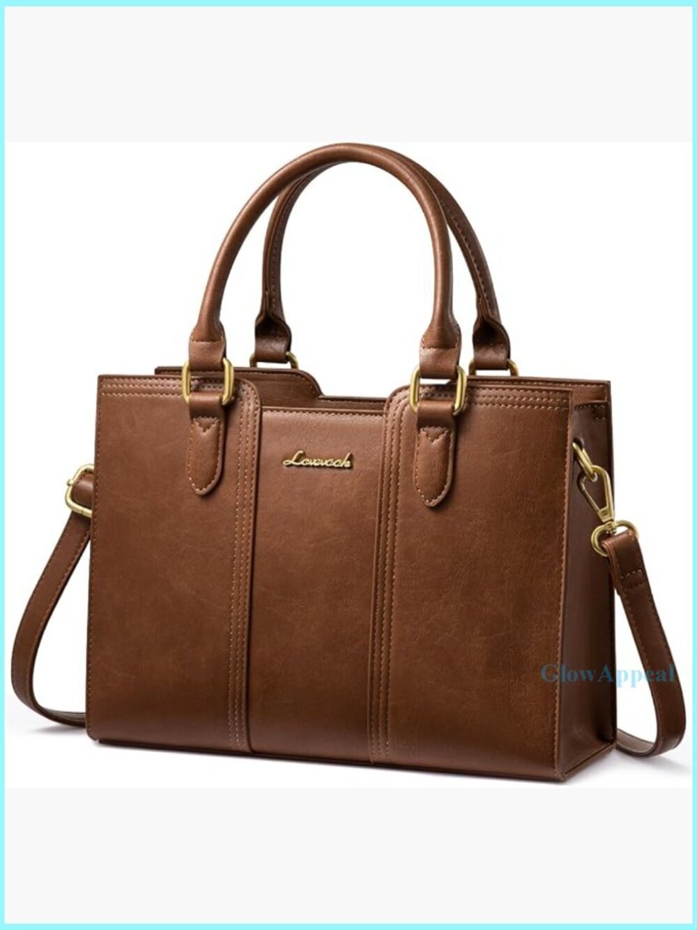 Vintage Leather Shoulder Bag Small Satchel Tote Crossbody Purse for Work